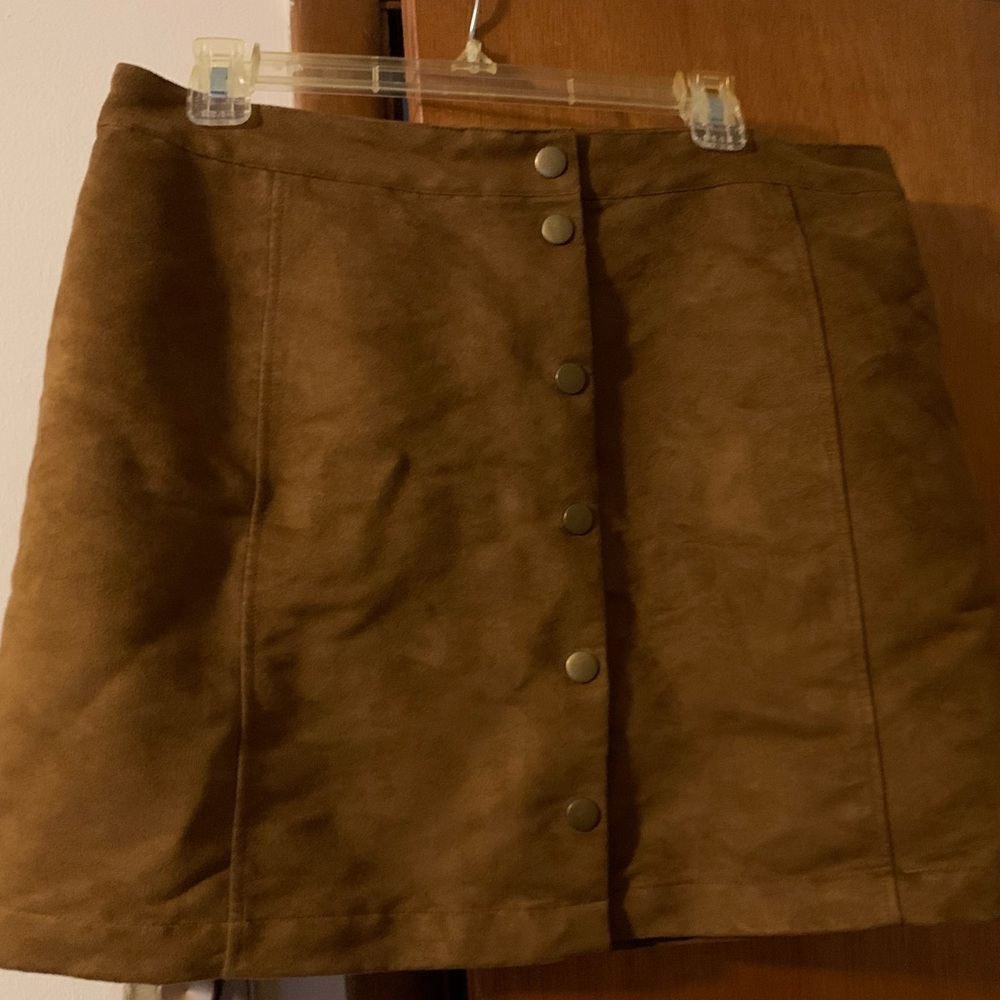 Brown Button up skirt